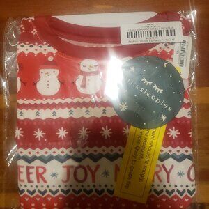Little Sleepies Festive Fair Isle 4T two piece PJs